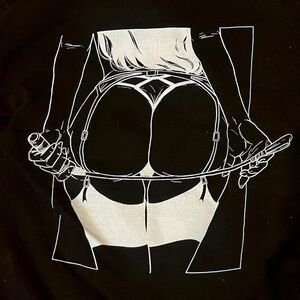 Sad Amish Tattoo BDSM Hoodie Size Small